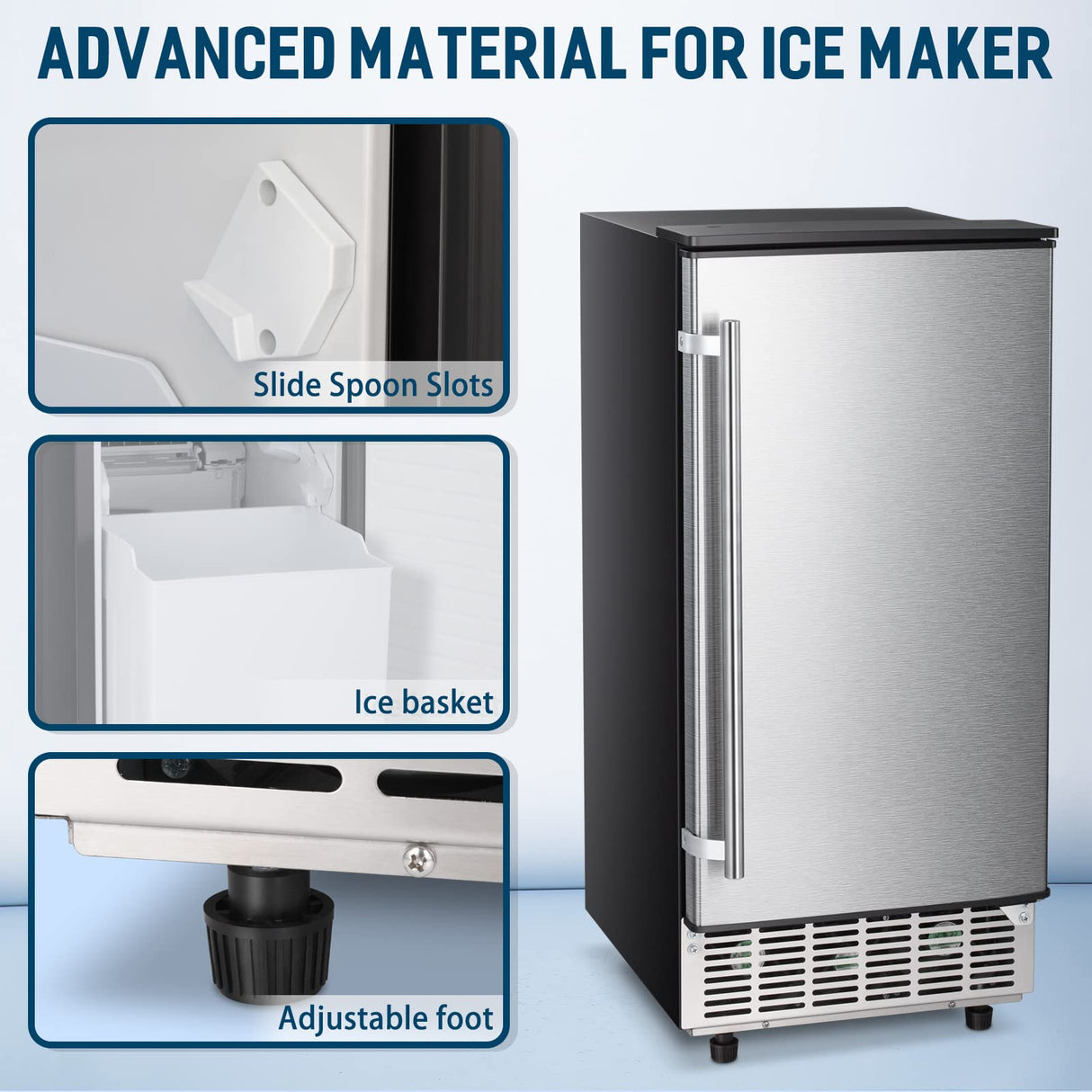 Antarctic - Star Commercial Ice Maker, Free Standing and Built In Ice Maker - ANTARCTIC - STAR