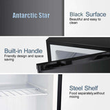 Antarctic Star Compact Chest Upright Freezer Single Door Reversible Stainless Steel Door - ANTARCTIC - STAR
