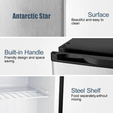 Antarctic Star Compact Chest Upright Freezer Single Door Reversible Stainless Steel Door - ANTARCTIC-STAR