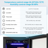 Antarctic Star Electronic Cigar Cooler Humidor, 15'' Buit - in Glass Door Cigar Cabinet - ANTARCTIC - STAR