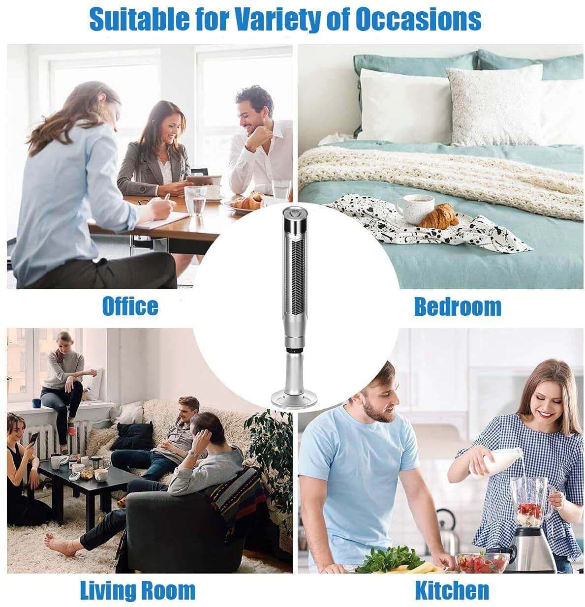 Antarctic Star 59''Tower Fan Oscillating Fan Quiet Cooling Remote Control