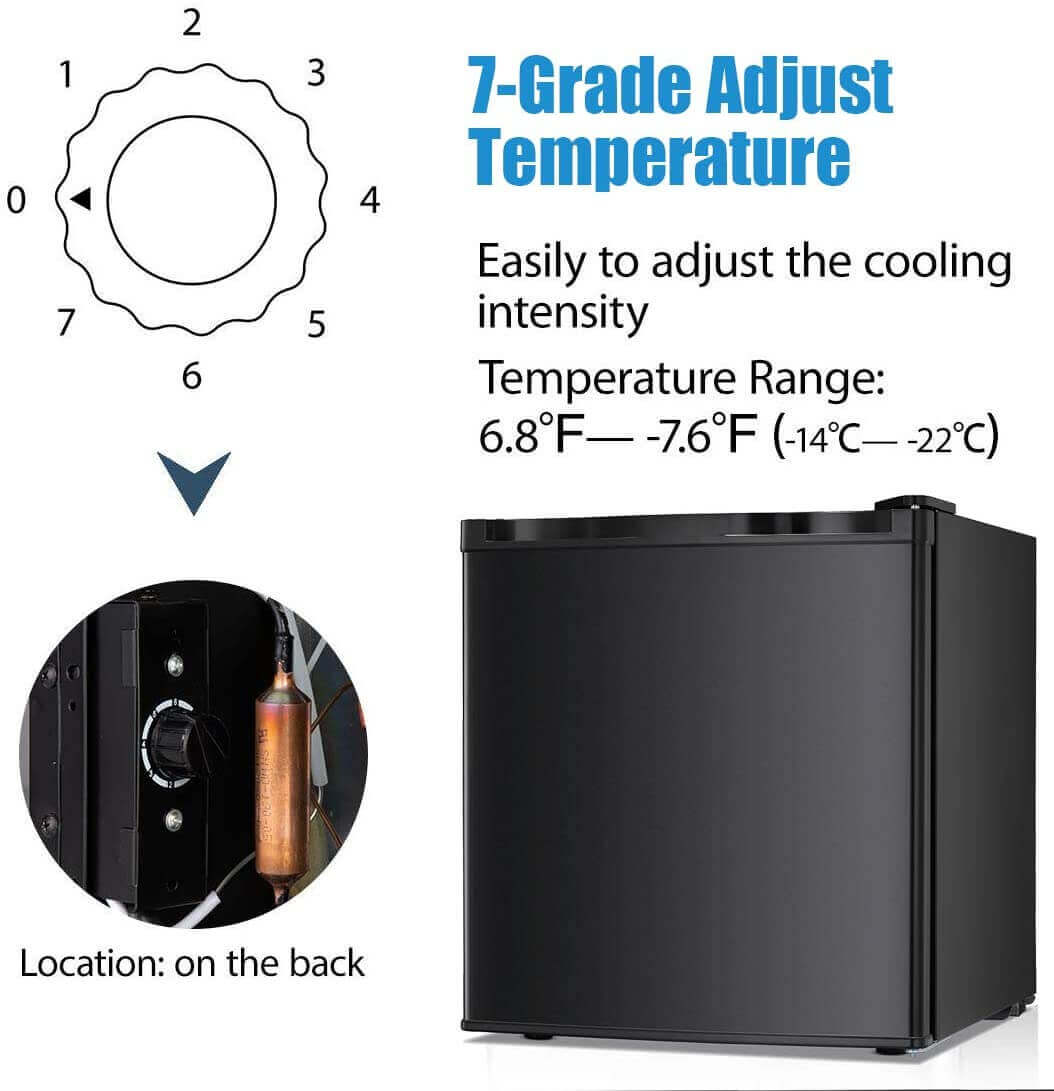 Antarctic Star Compact Chest Upright Freezer Single Door Reversible Stainless Steel Door