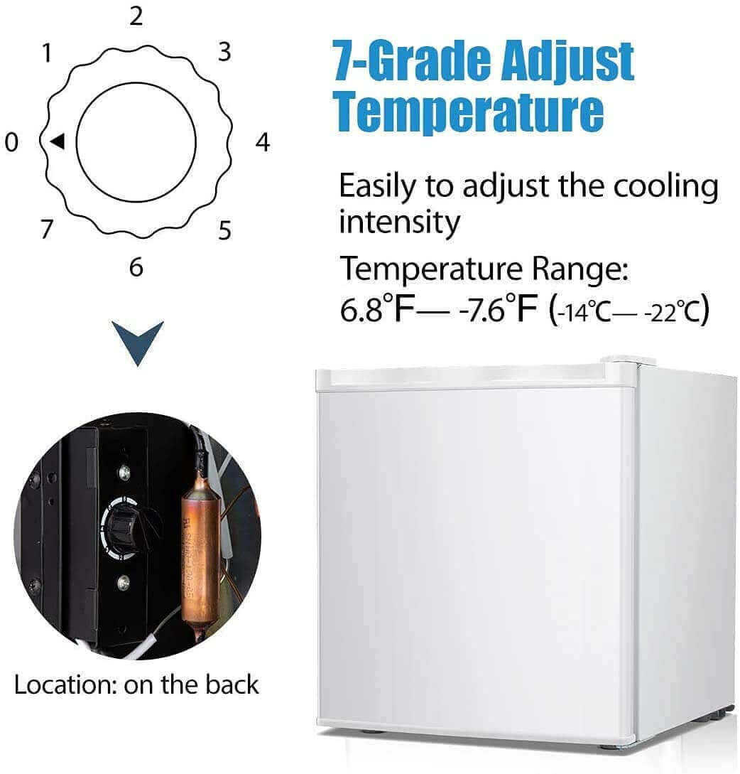 Antarctic Star Compact Chest Upright Freezer Single Door Reversible Stainless Steel Door