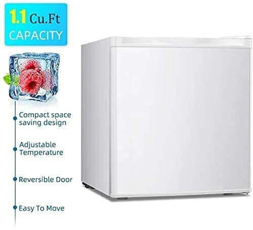 Antarctic Star Compact Chest Upright Freezer Single Door Reversible Stainless Steel Door