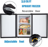 Antarctic Star Compact Chest Upright Freezer Single Door Reversible Stainless Steel Door