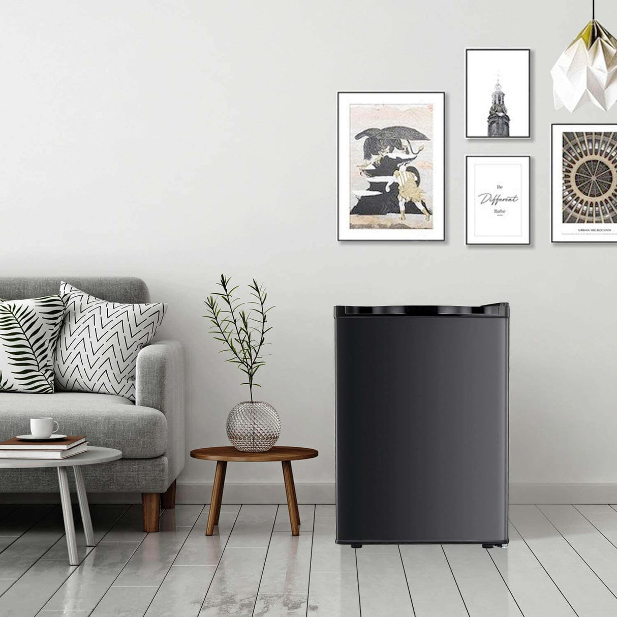 Antarctic Star Compact Chest Upright Freezer Single Door Reversible Stainless Steel Door