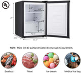 Antarctic Star Compact Chest Upright Freezer Single Door Reversible Stainless Steel Door