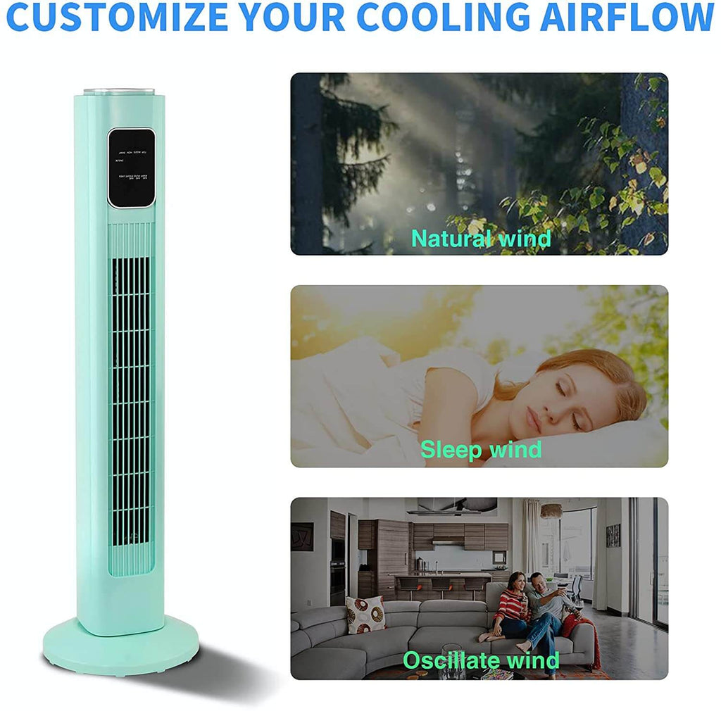  Tower Fan Oscillating Fan Quiet Cooling Remote Control Powerful 