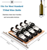 Antarctic Star 24" Wine Cooler Beverage Refrigerator Beer Digital Temperature Memory Glass Door