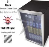 Antarctic Star Beverage Refrigerator -145 Can Mini Fridge with Adjustable Removable Shelves
