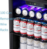 Antarctic Star Beverage Refrigerator -145 Can Mini Fridge with Adjustable Removable Shelves