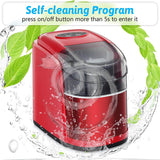 Antarctic Star Ice Maker Machine Countertop,Portable Automatic 9 Ice CubesSelf-Clean
