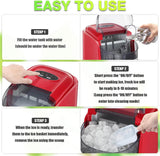 Antarctic Star Ice Maker Machine Countertop,Portable Automatic 9 Ice CubesSelf-Clean