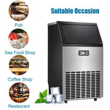 Antarctic Star Commercial Ice Makers Machine Stainless Steel Makers  Freestanding