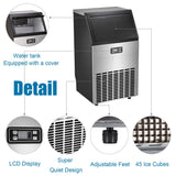 Antarctic Star Commercial Ice Makers Machine Stainless Steel Makers  Freestanding