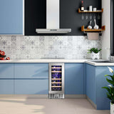 ChillEdge 28_Antarctic Star 15" Wine Cooler Beverage Refrigerator Digital Temperature - ANTARCTIC - STAR