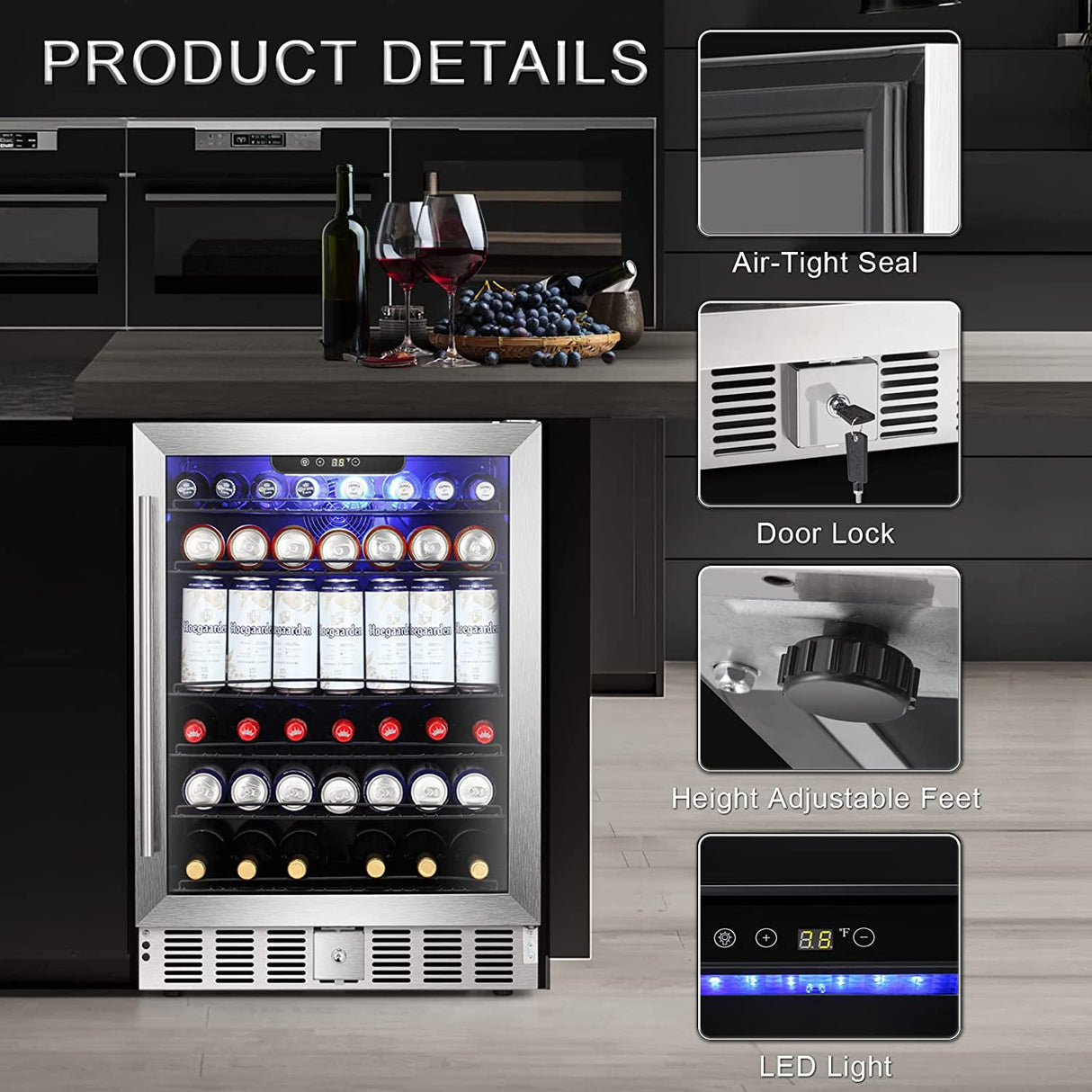 Antarctic Star 5.1 Cu.Ft Beverage Refrigerator Wine Cooler