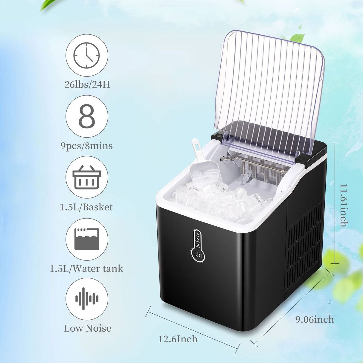 Antarctic Star Portable Ice Maker Machine for Countertop