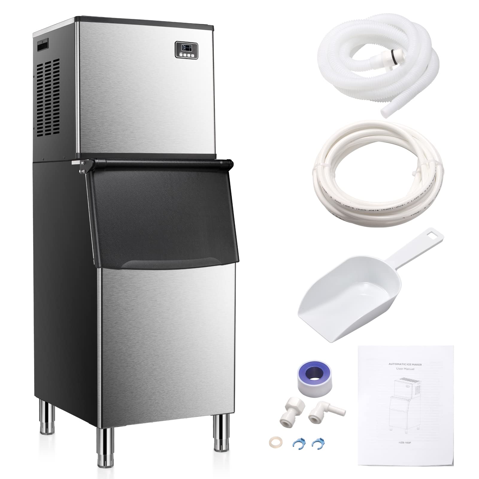 R.W.FLAME Countertop Ice Maker, Self-Cleaning Portable Ice Maker